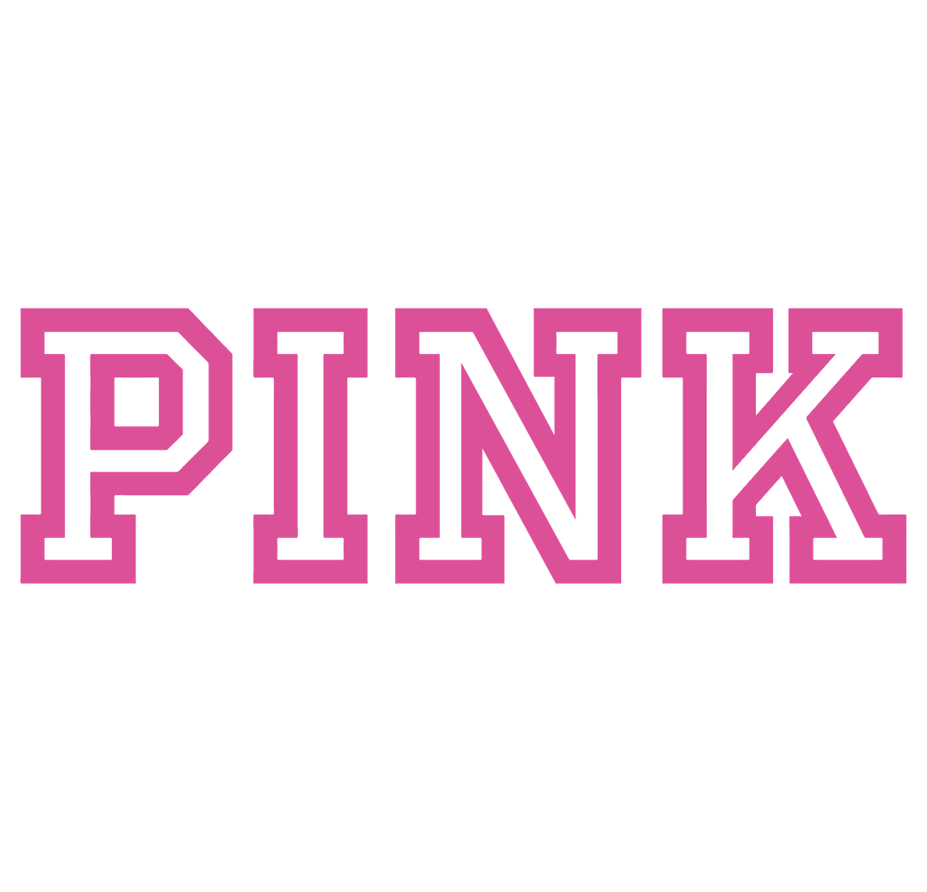Pink letter iron on heat transfer