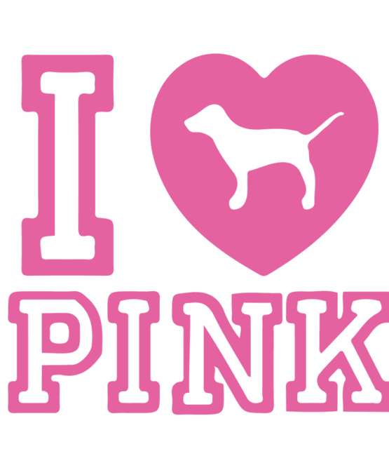 Love pink heart iron on heat transfer