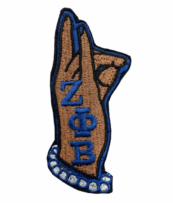 Zeta phi beta hand 2 iron on patches