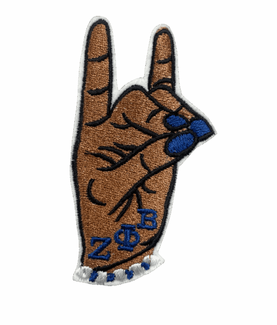 Zeta phi beta hand 1 iron on patches