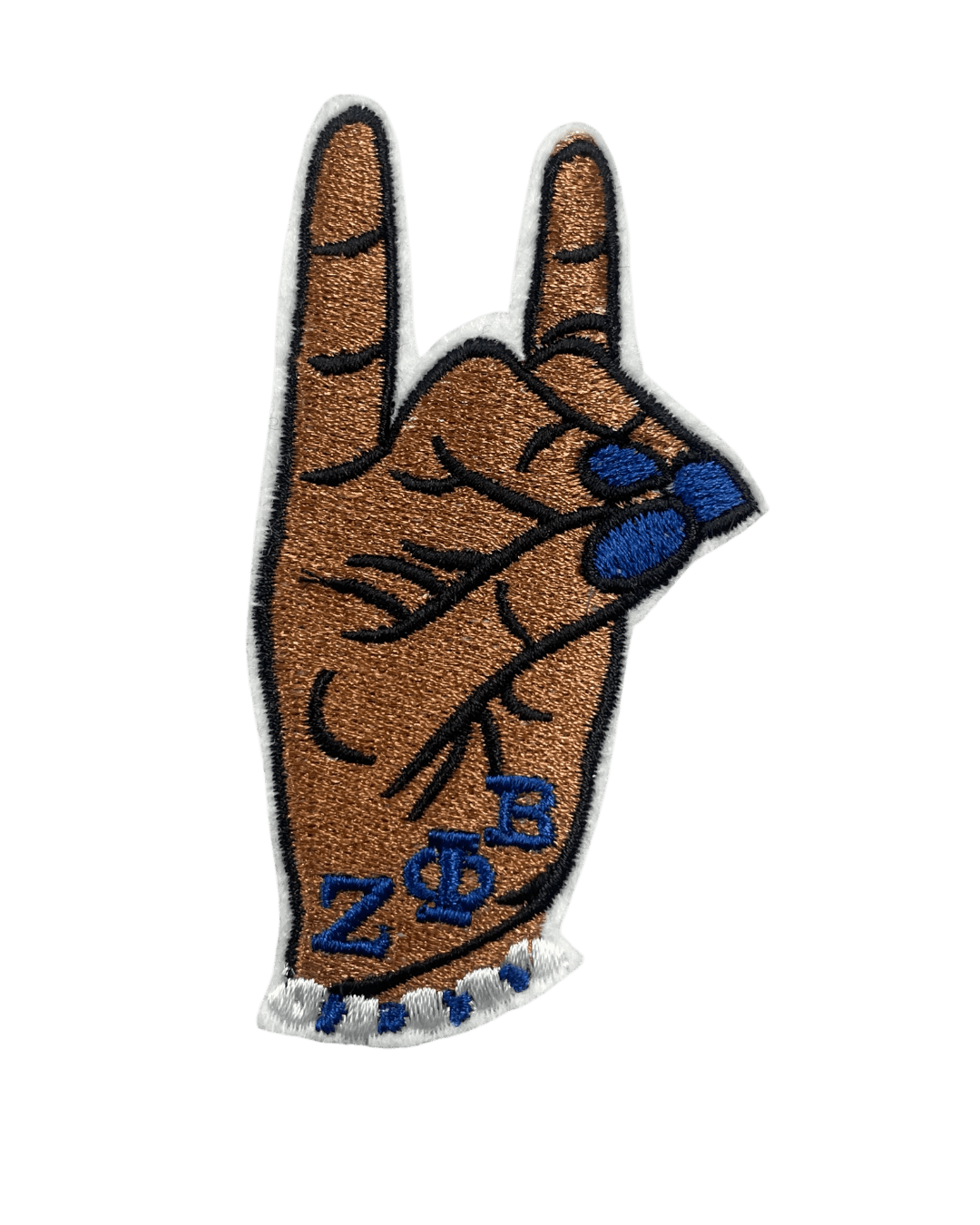 Zeta phi beta hand 1 iron on patches