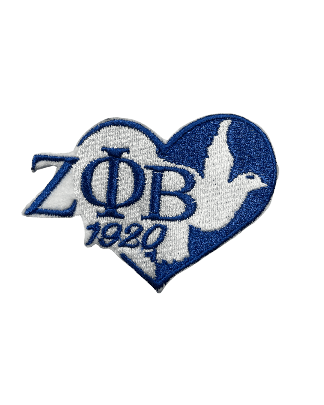 Zeta phi beta heart iron on patches