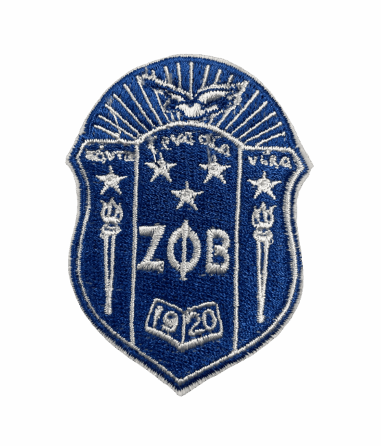 zeta phi beta shield iron on patches