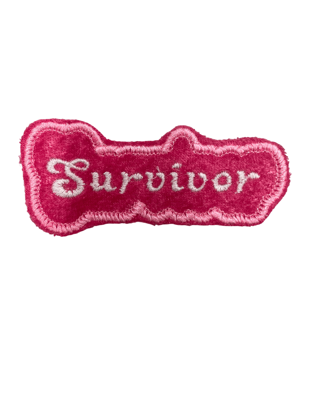 Survivor breast cancer awareness pink iron on velvet patch