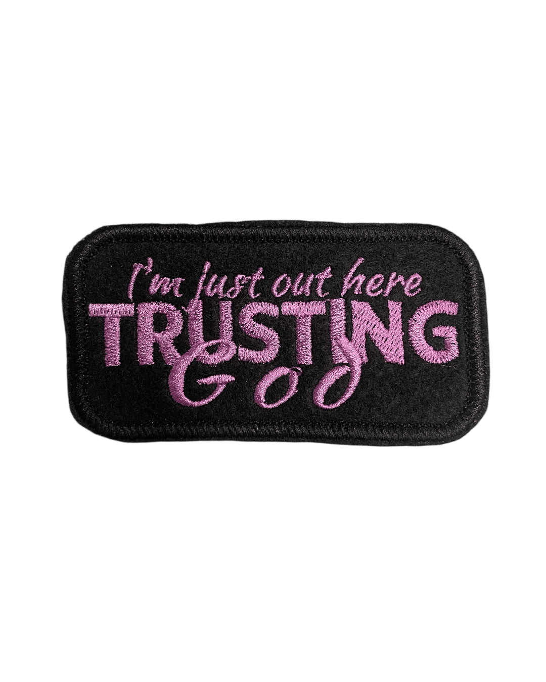 I’m just out here trusting God iron on patches embroidery decal - Image 5