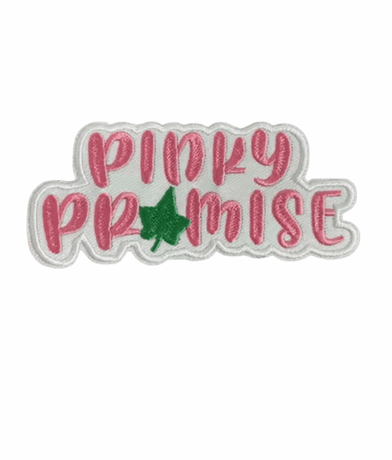 Pinky promise AKA iron on embroidery patches