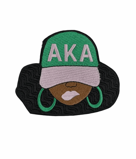AKA lady iron on embroidery patches