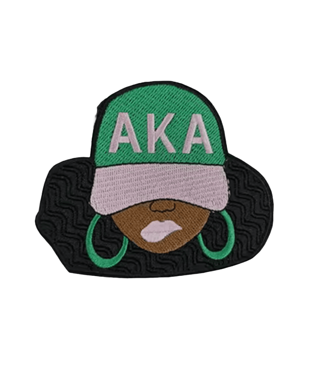 AKA lady iron on embroidery patches