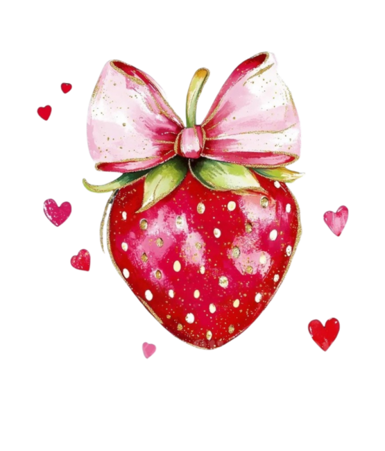 Strawberry iron on valentine transfers