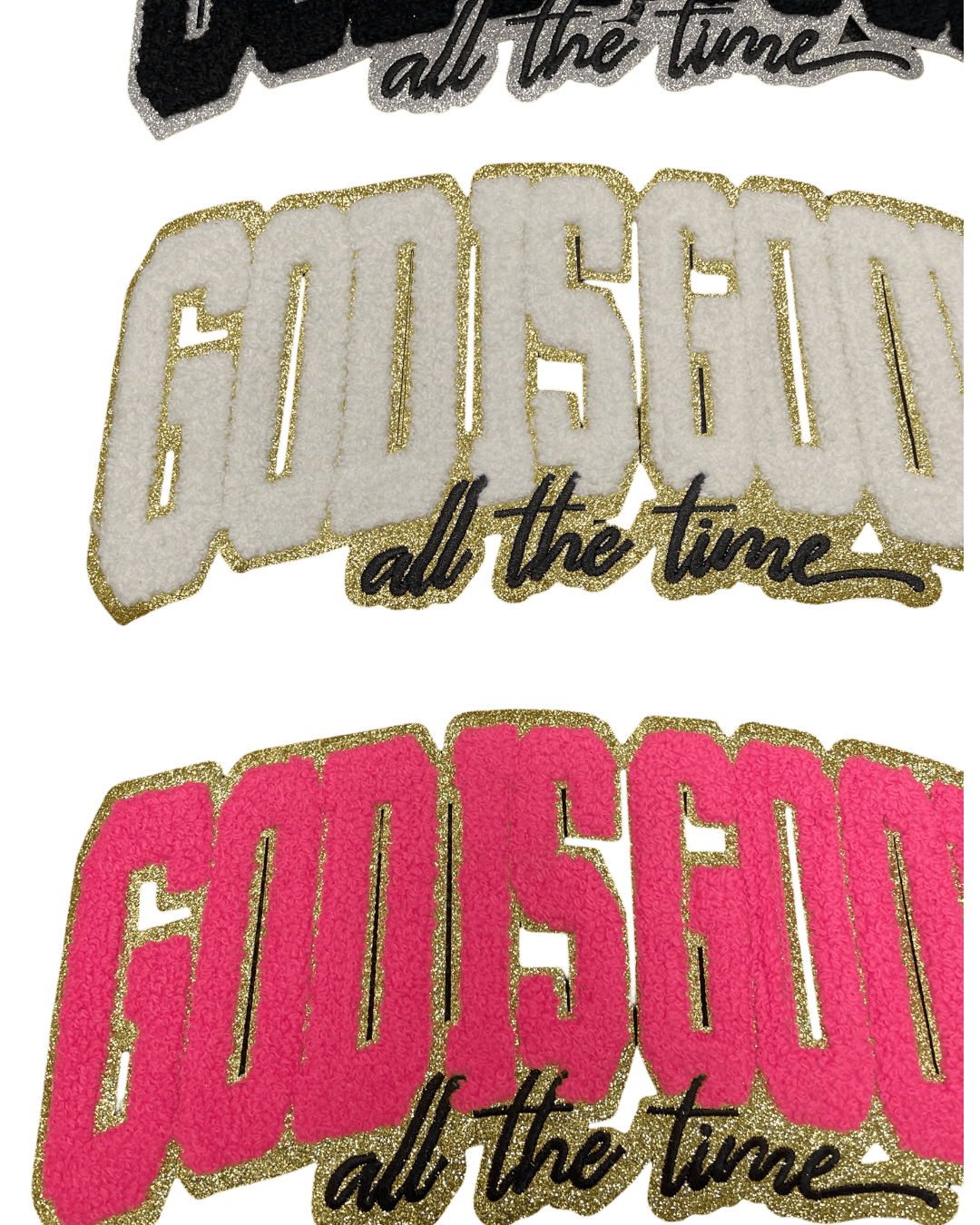 God is good glitter chenille Patches - Image 2