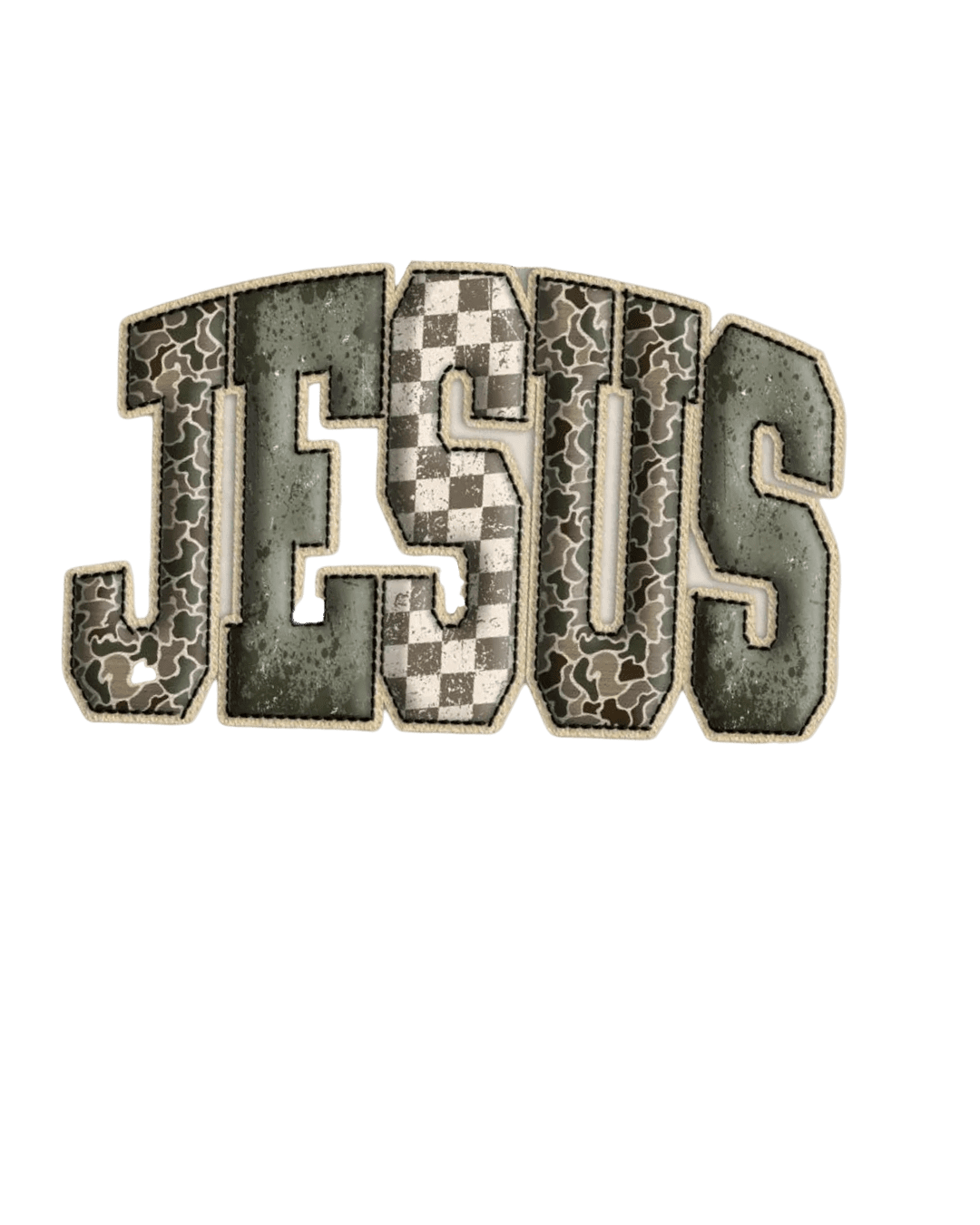 Green Jesus worship christian heat transfers