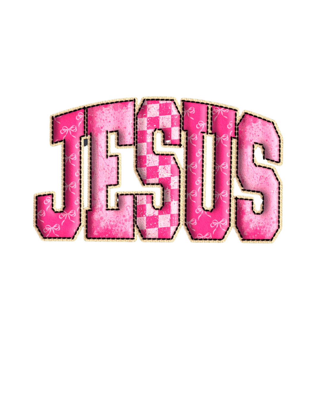 Pink Jesus worship christian heat transfers