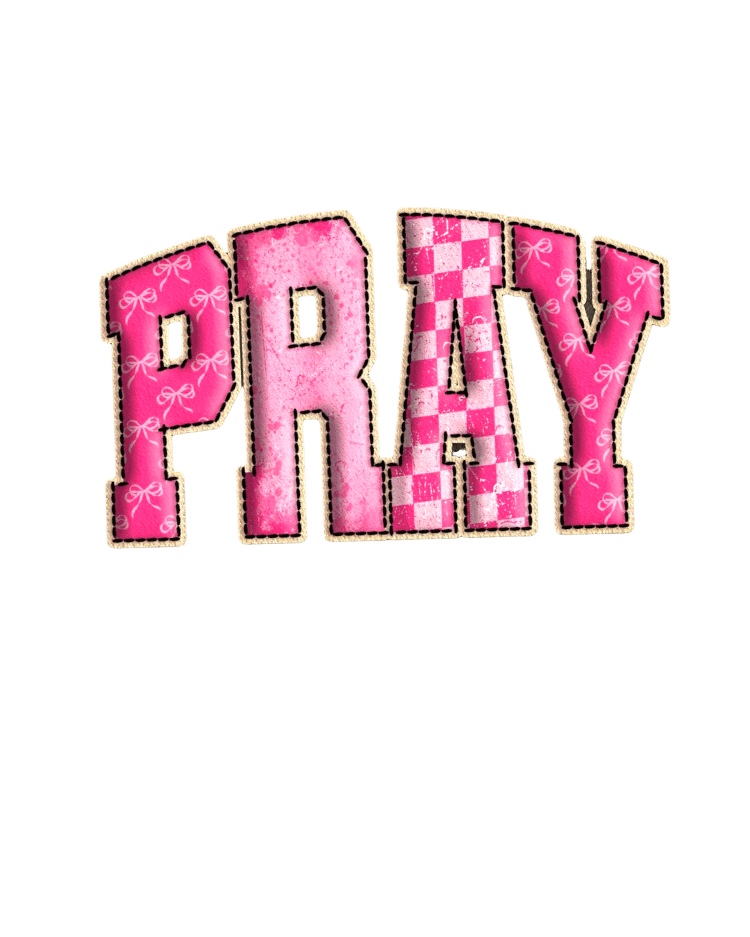 Pink pray worship christian heat transfers