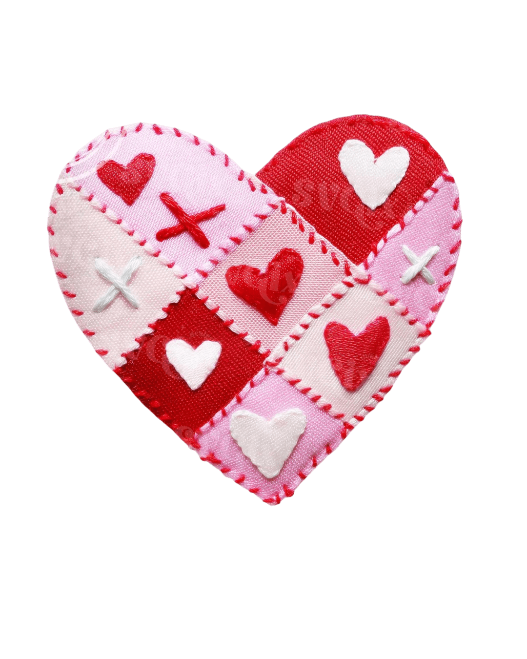 Heart iron on valentine transfers