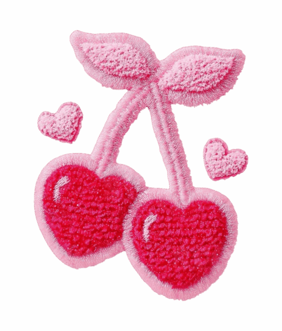 Faux cherry valentine transfers