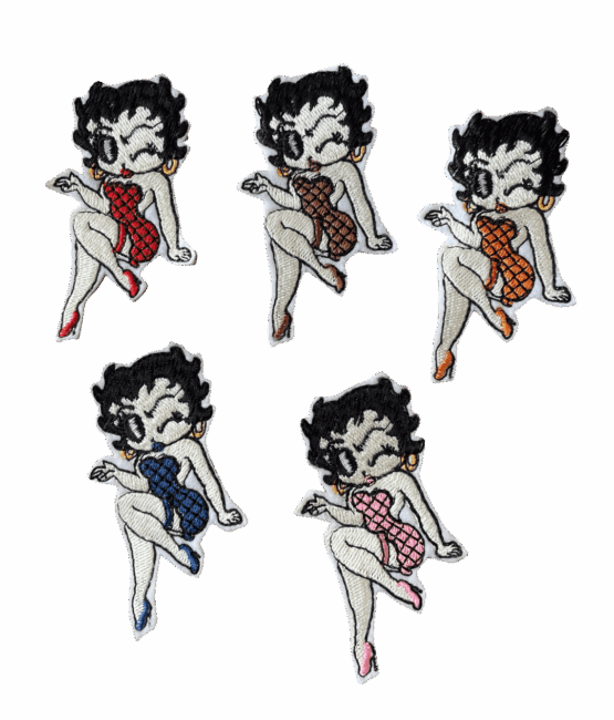Betty boop iron on melanin patches