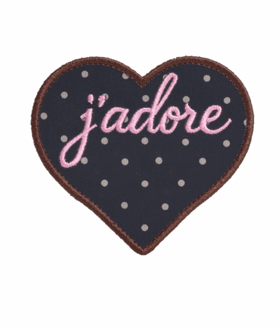 J'adore heart iron patches