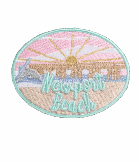 Newport Beach city iron on patches