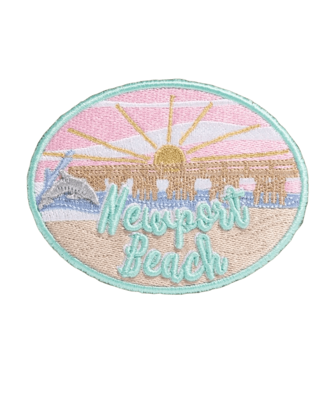 Newport Beach city iron on patches
