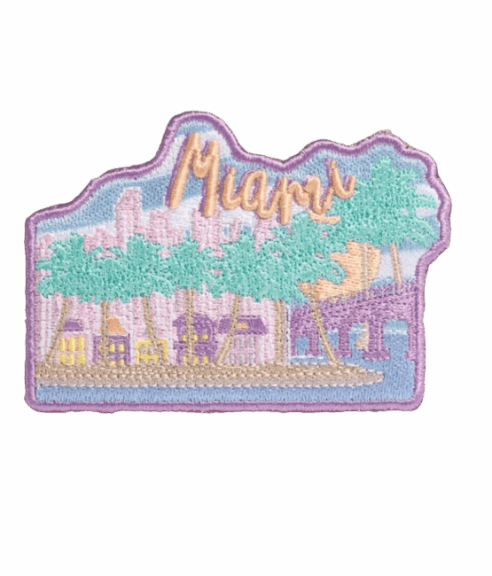Miami city iron on patches