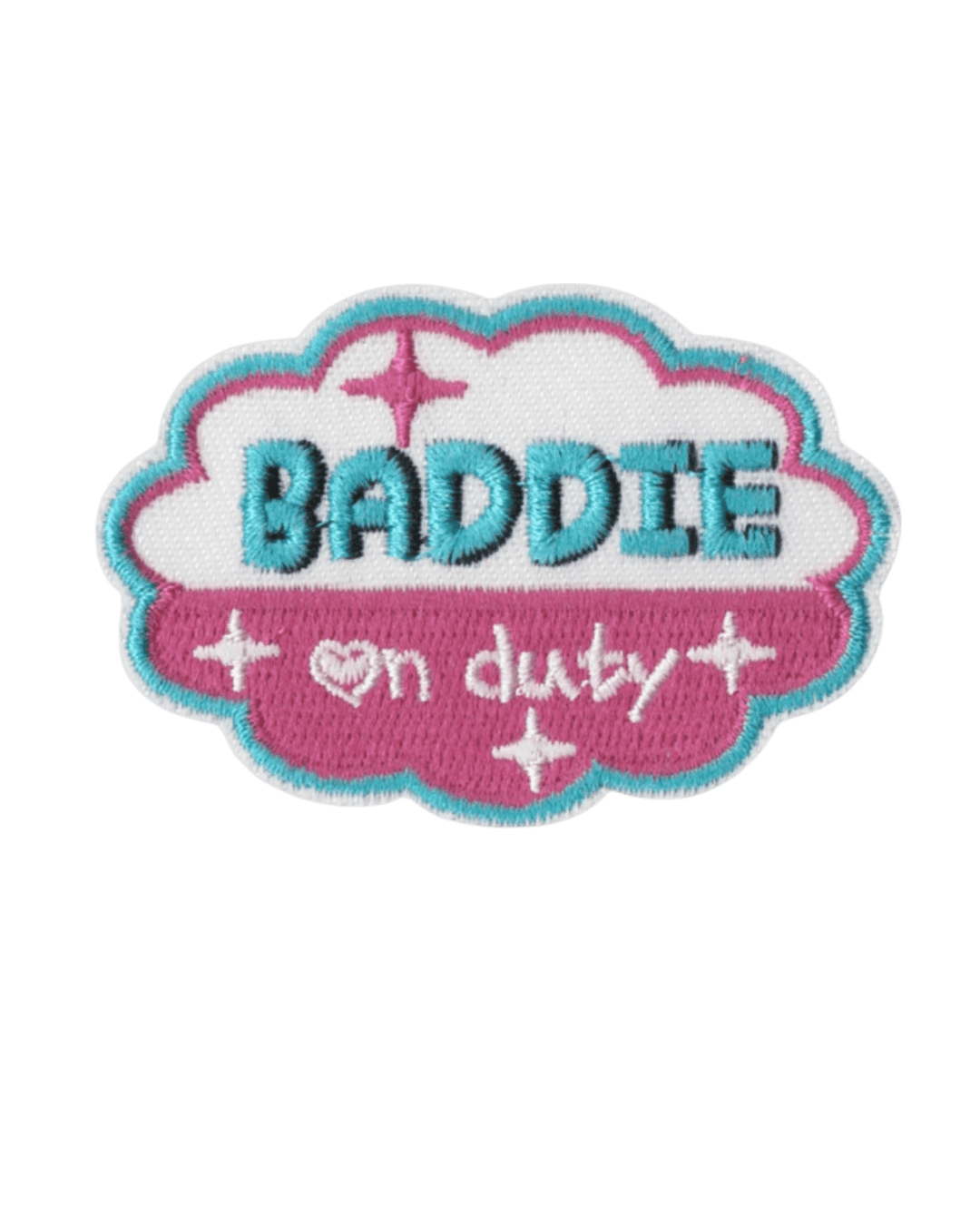 Baddie on duty iron on patches
