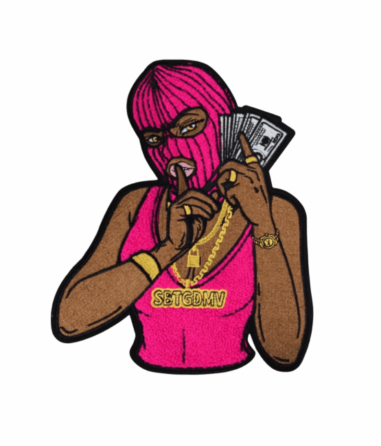 Shh Money iron on patches