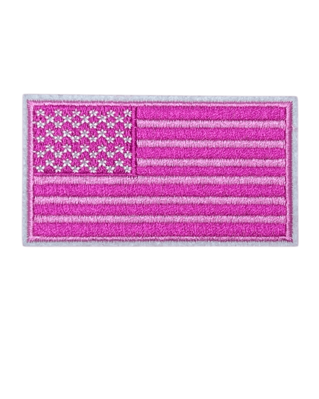 Pink American flag iron on patch