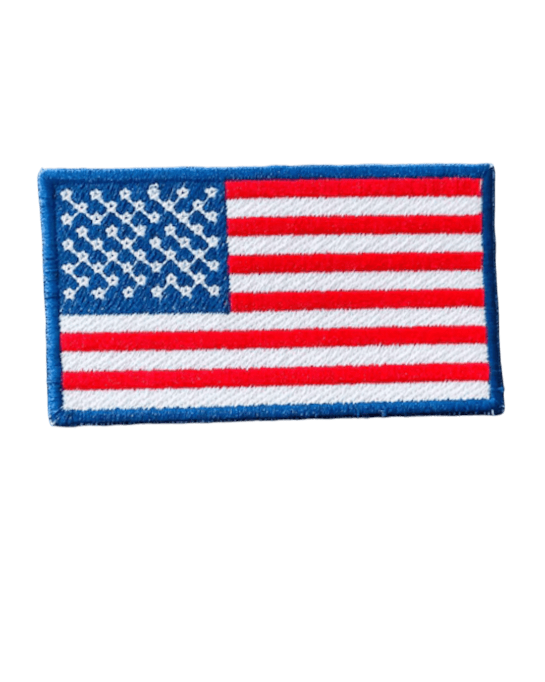 Blue American flag iron on embroidery patcj