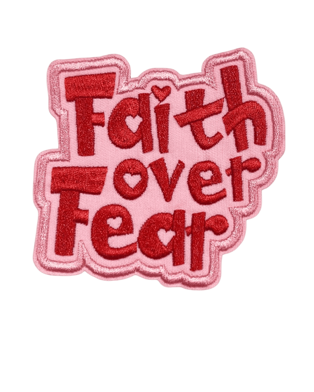 Faith over fear iron on patch 2