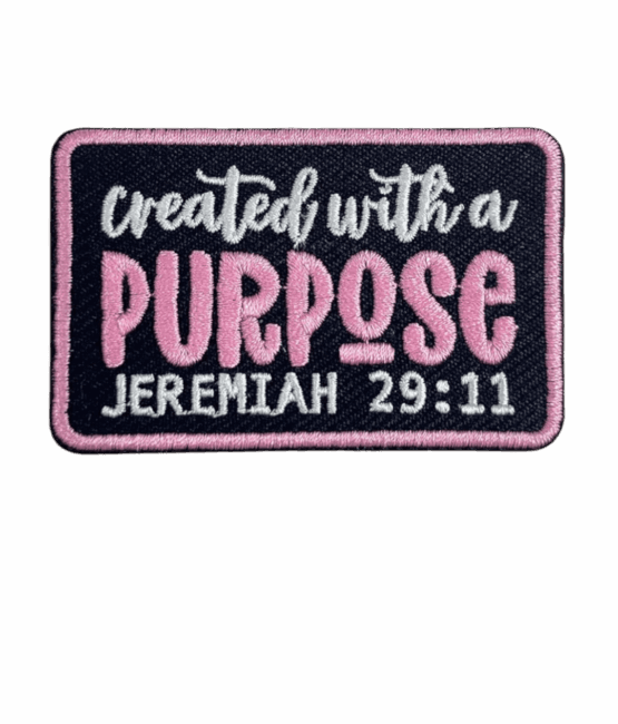 Created with a purpose iron on patch