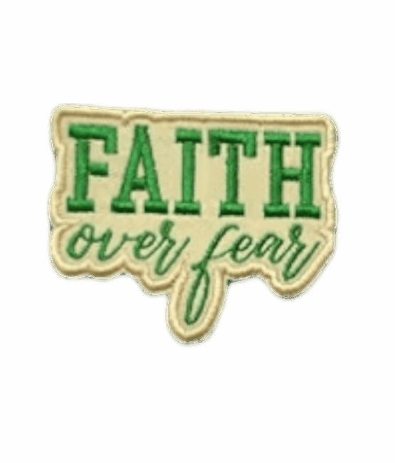 Faith iron on religious patches