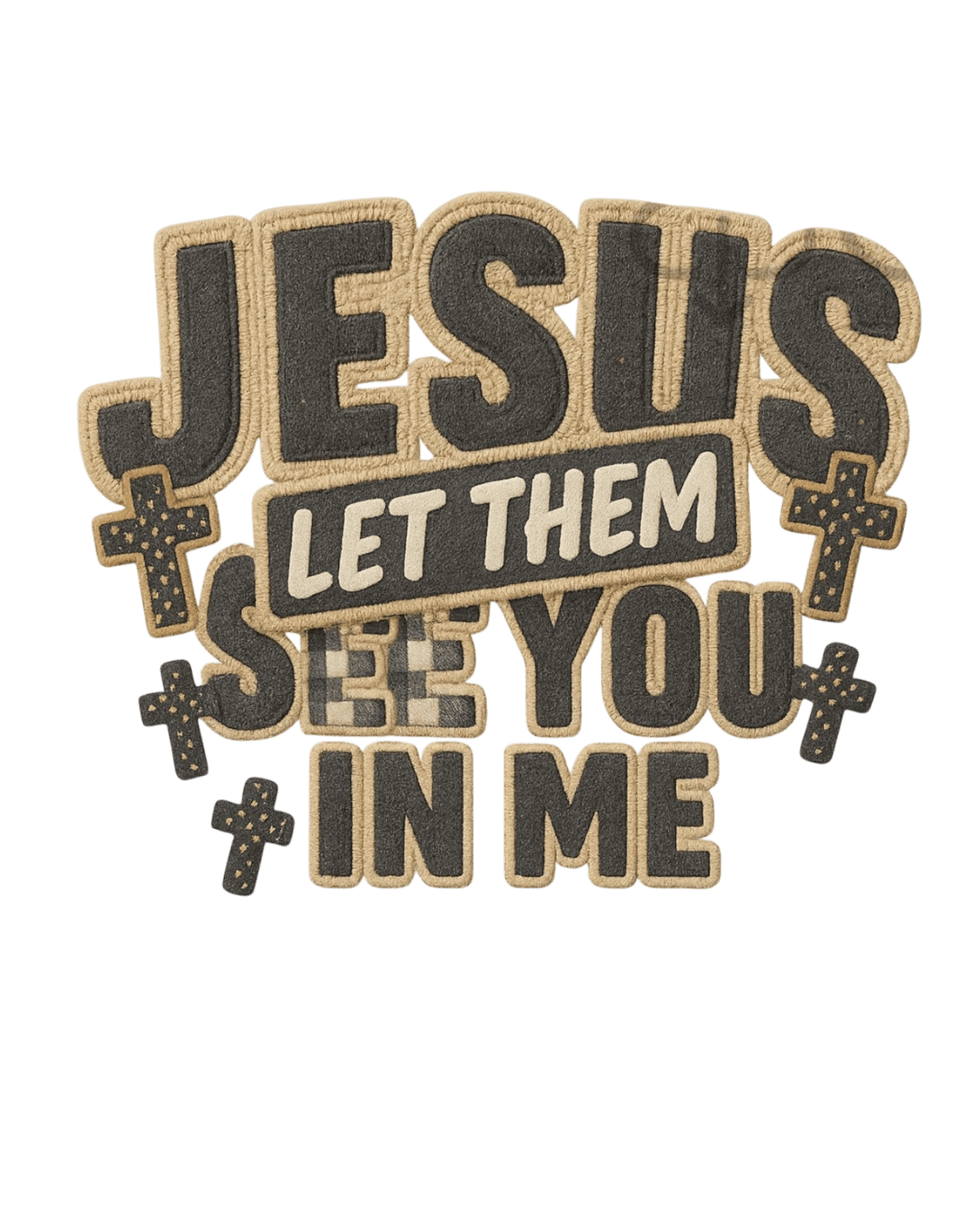 3D jesus let them see iron on heat transfers