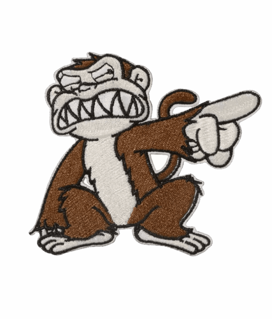 Monkey iron on patch