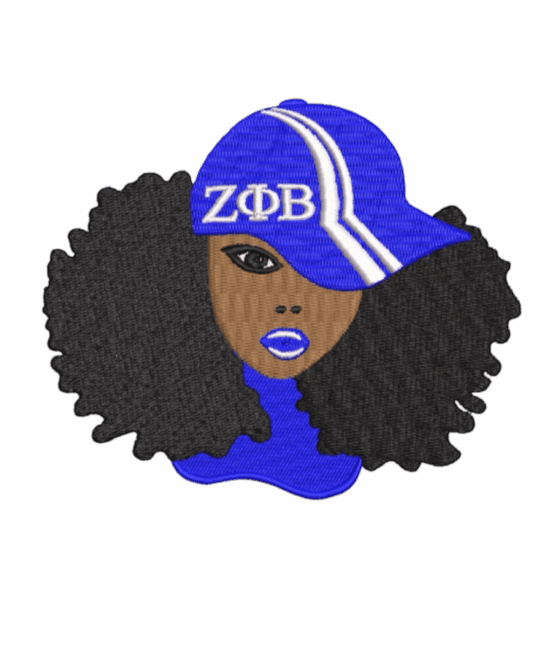 Afro Zeta phi beta iron on patches