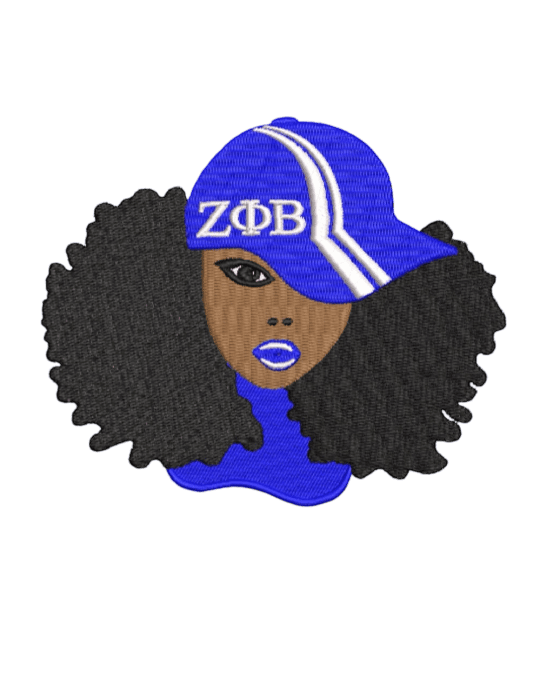Afro Zeta phi beta iron on patches