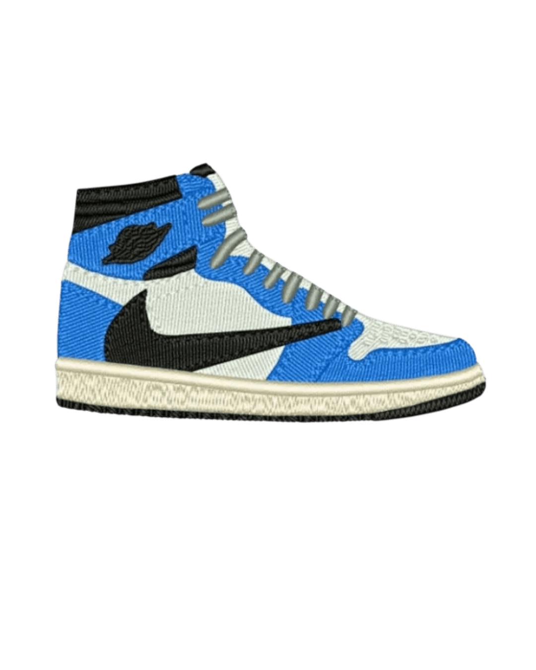 Fashion blue sneaker iron on patches