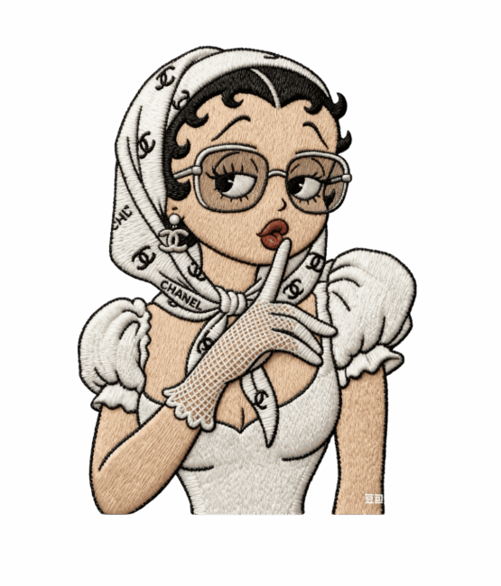 Shhh fashion scarf iron on patches