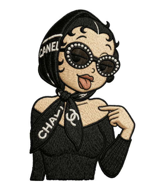 Fashion betty scarf iron on patches