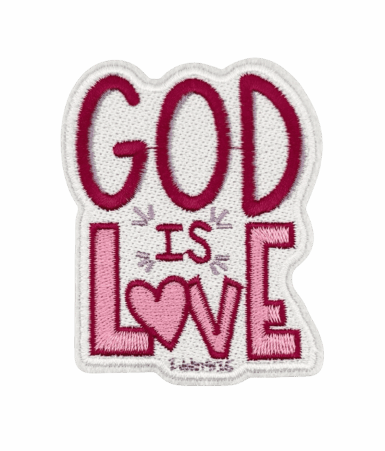 god is love iron on religious patches