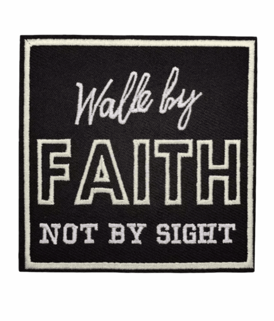 Walk by faith iron on religious patches