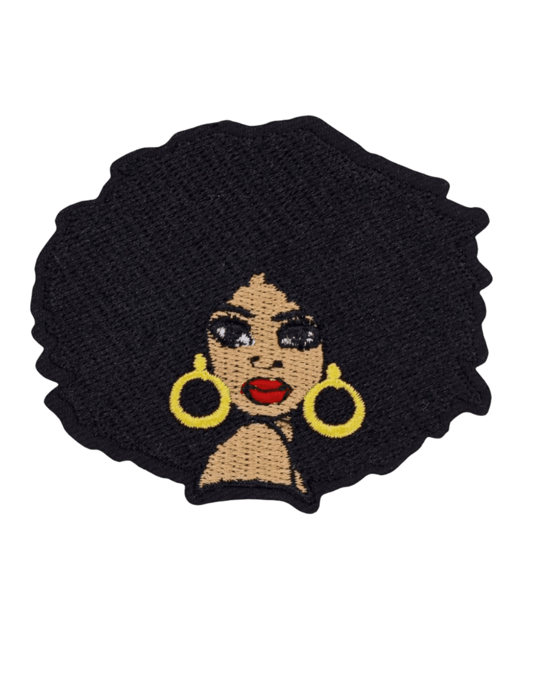 Big afro iron on melanin patches