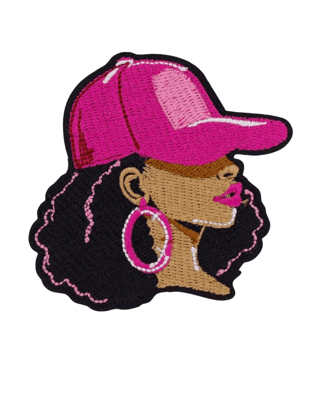 Black afro beautiful iron on melanin patches