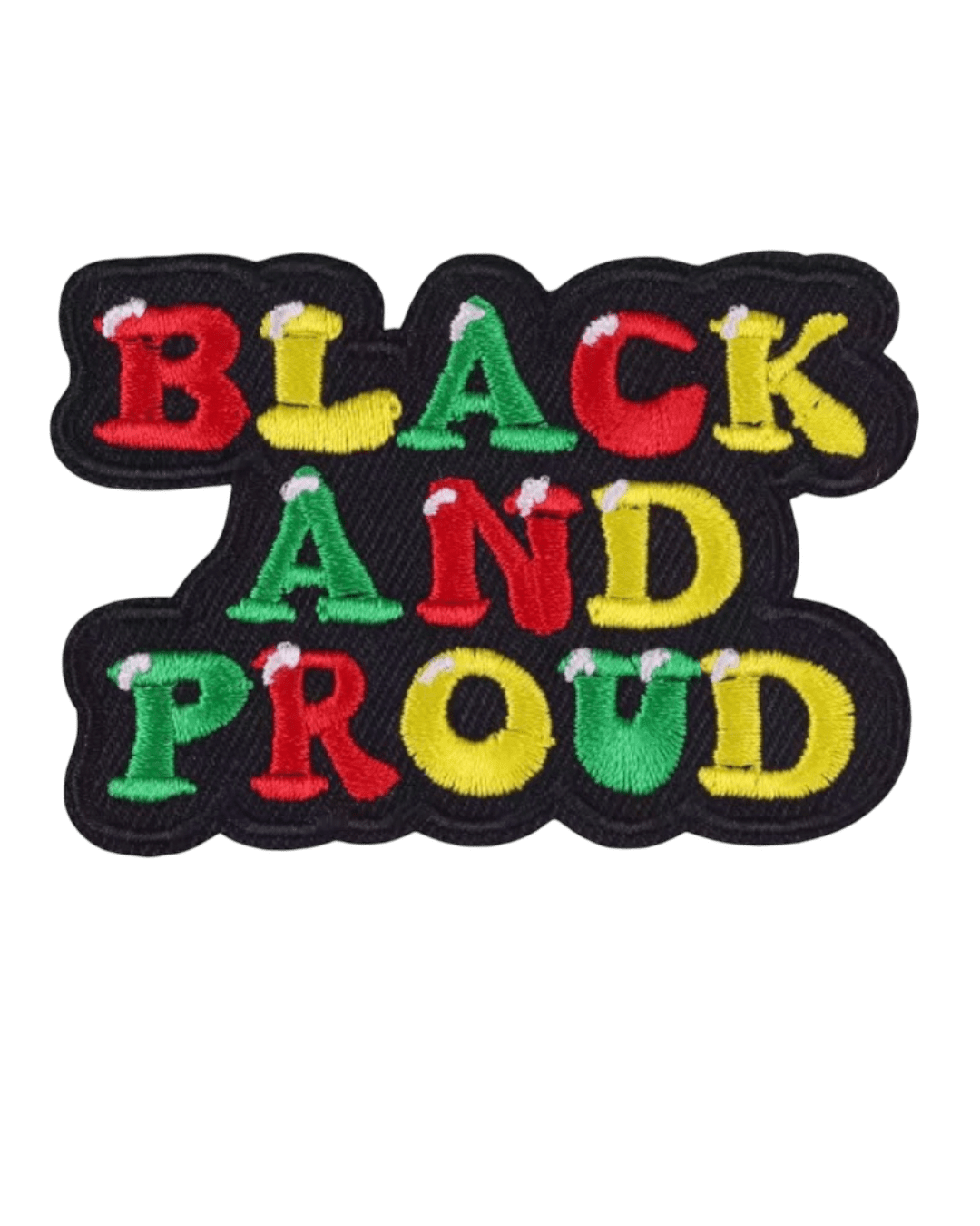 Black and proud iron on Juneteenth patches