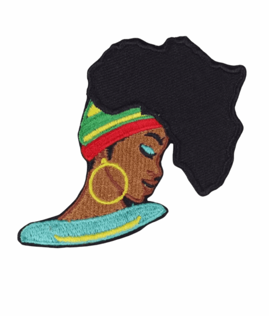 Black afro africa iron on melanin patches