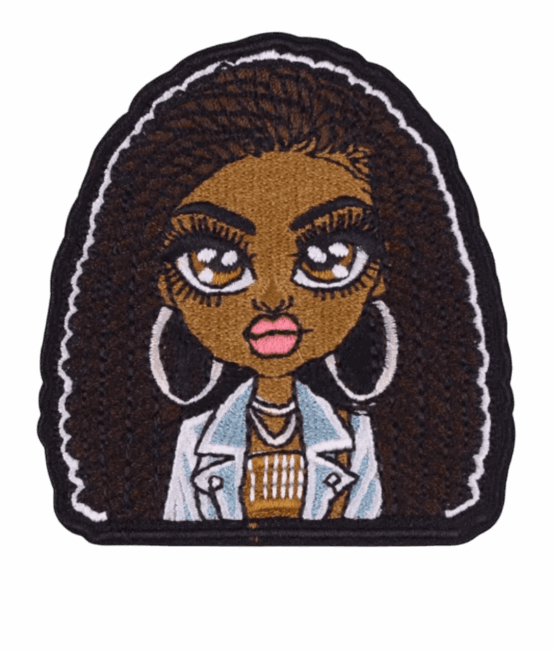 Afro braids iron on melanin patches