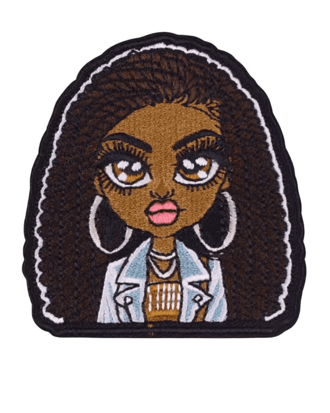Afro braids iron on melanin patches