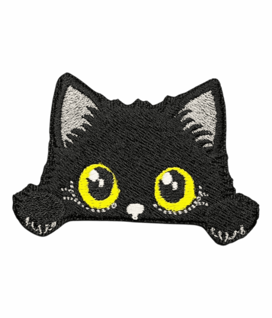 Black cat iron on patches