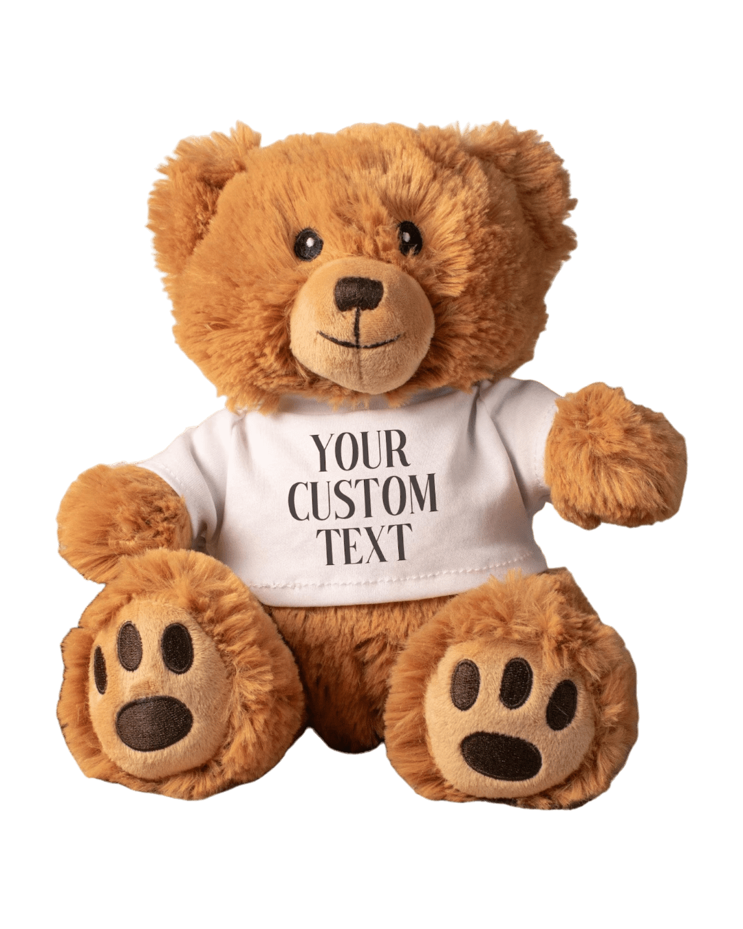 Personalized 10" Sitting Honey Bear with Shirt: Custom Name text - Image 2