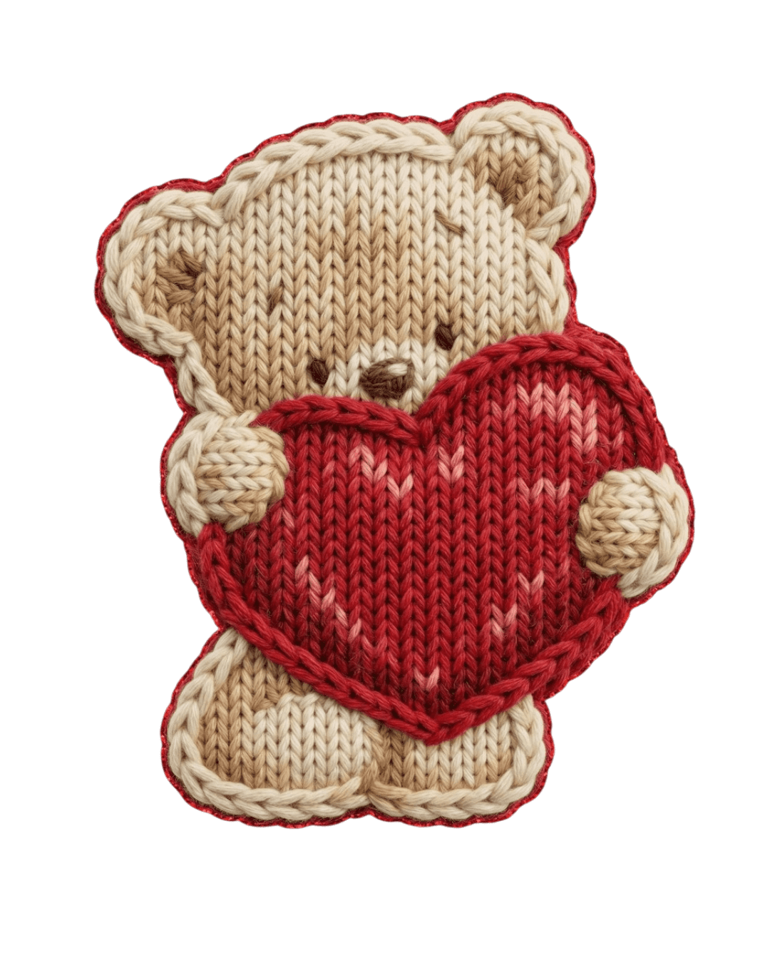 Teddy bear Heart iron on valentine transfers - Image 2