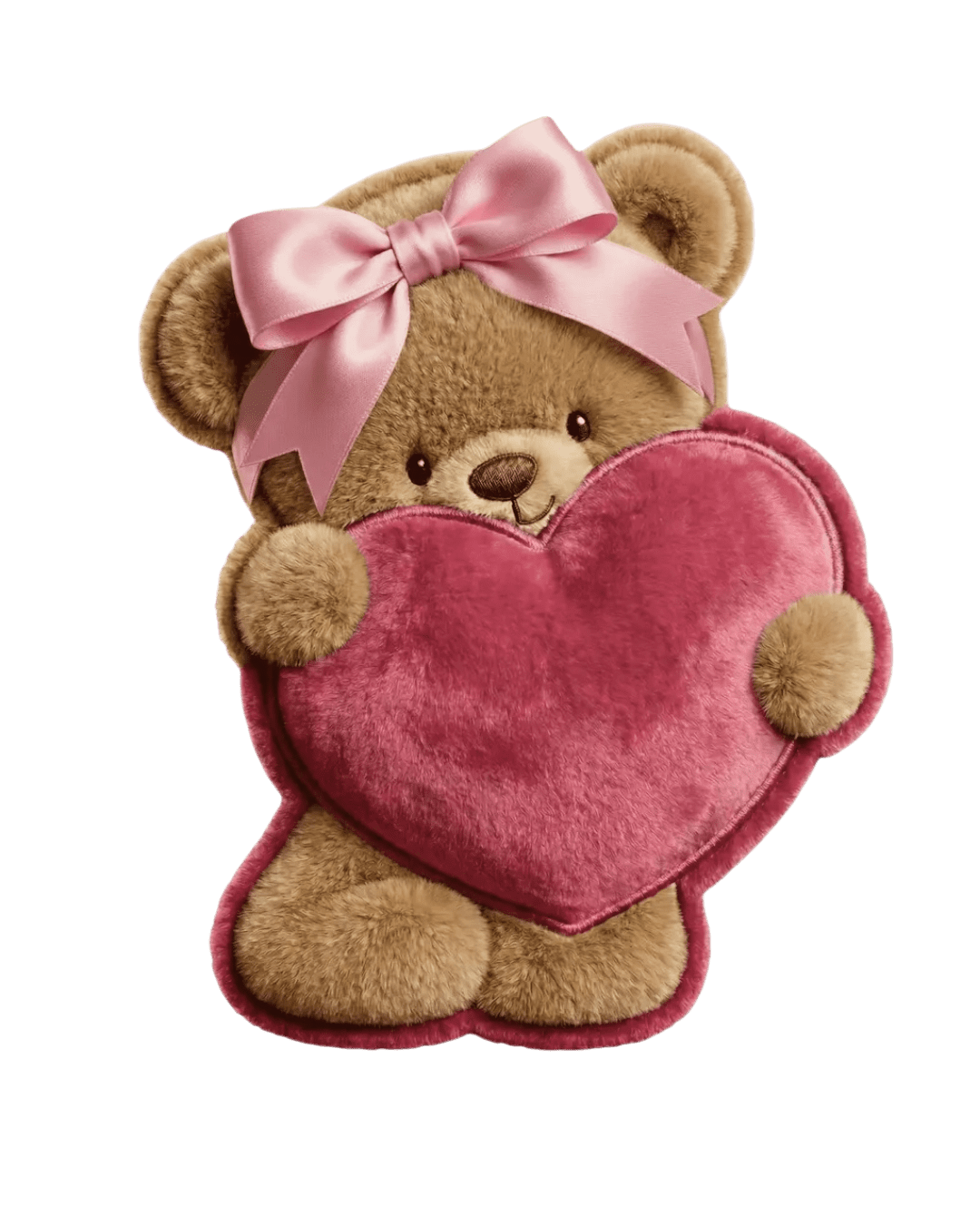 Pink bow Heart iron on valentine transfers - Image 2